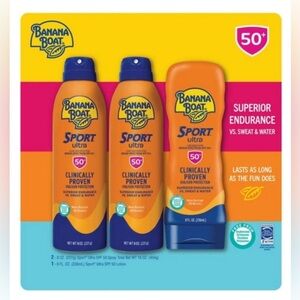 Banana Boat Sunscreen pack of (3) - exp date 3/27